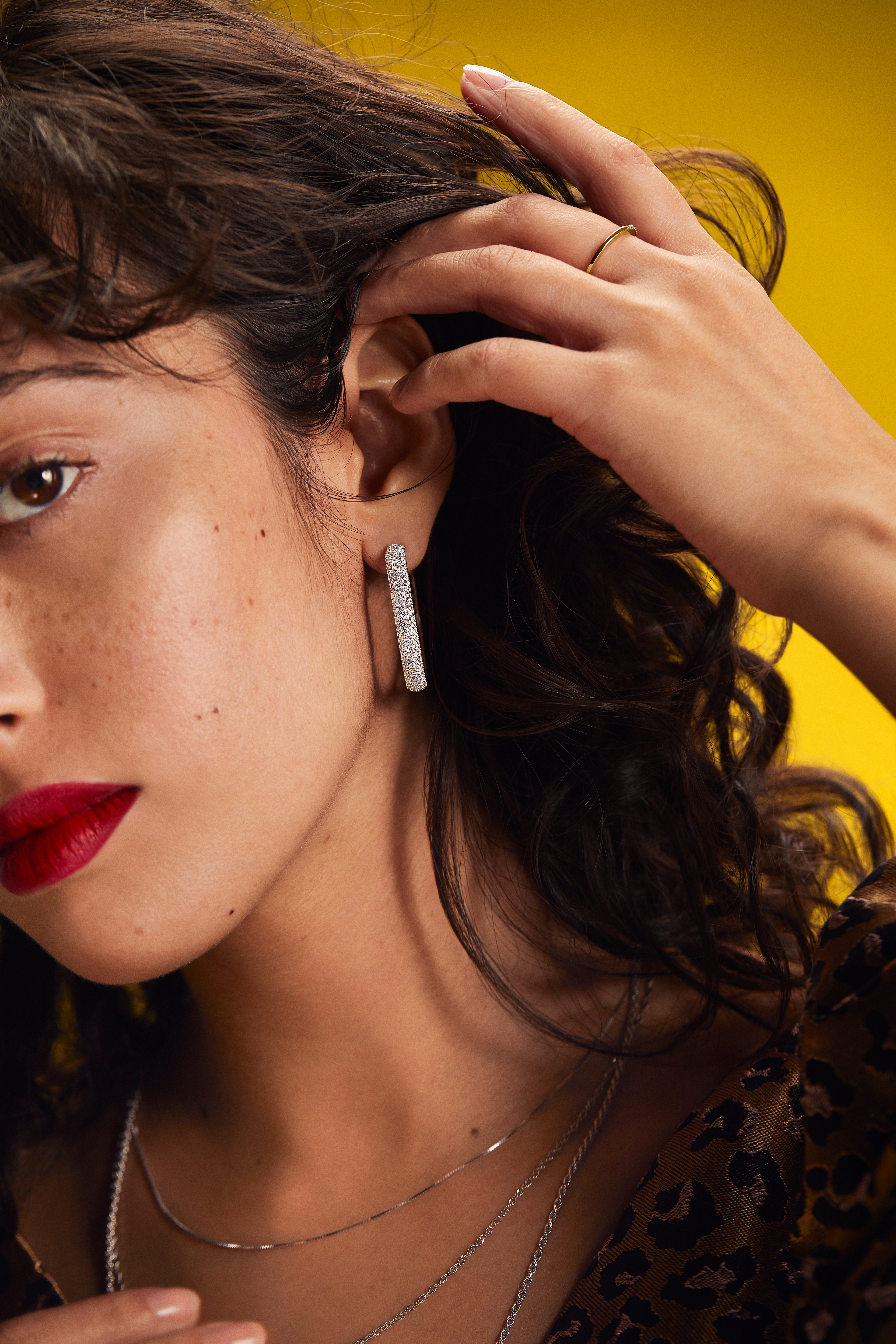 Ettika Double Piercing Chain Drop Earrings | Nordstrom