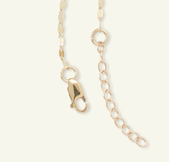 Gold filled Lever clasp adjustable necklace extender